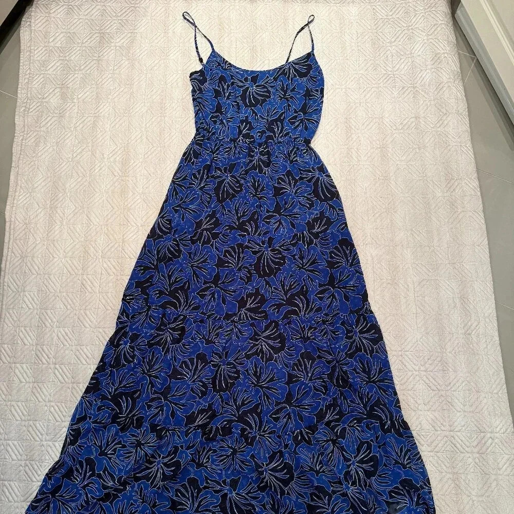 NEW Blue Floral Maxi Dress, Michael Kors,  US S - Picture 3 of 7